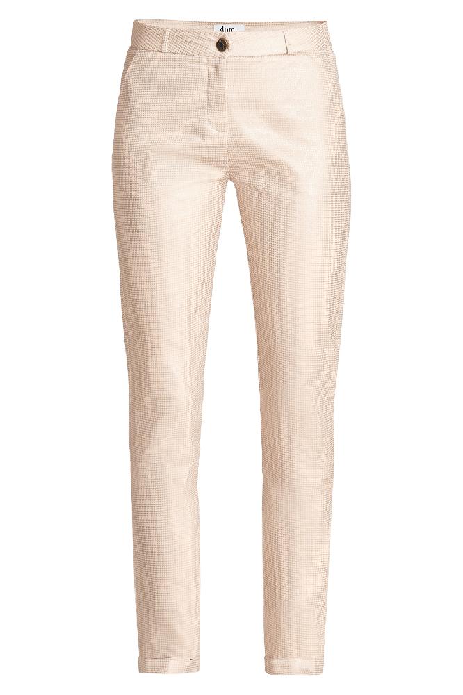 Chino in powerstretch non-denim stof slim fitted met brede zoom.