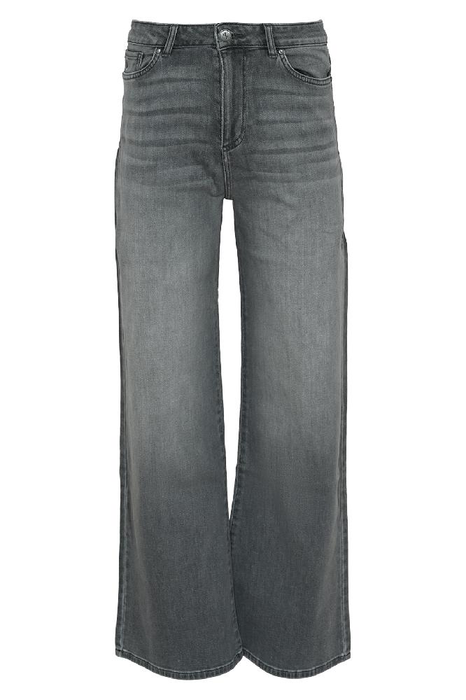 5 pocket regular waist wide leg jeans